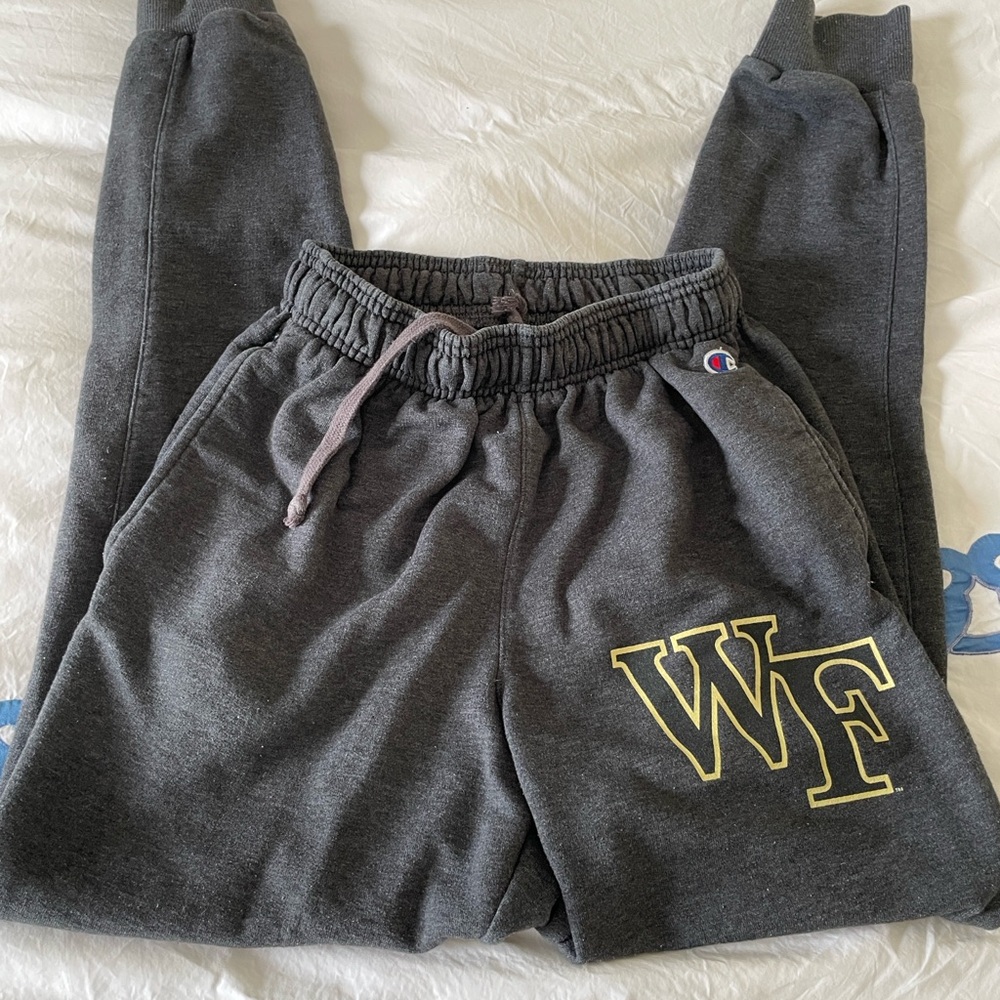 Wake Forest University Champion dark grey sweatpants